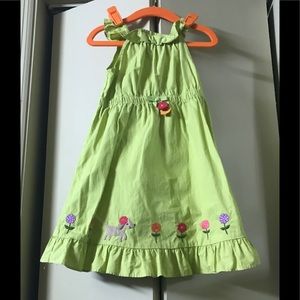 Gymboree puppy and flowers embroidered dress.